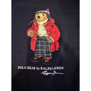 POLO RALPH LAUREN Pajama Set Mens Large Black Jogger Holiday Winter Bear Pjs